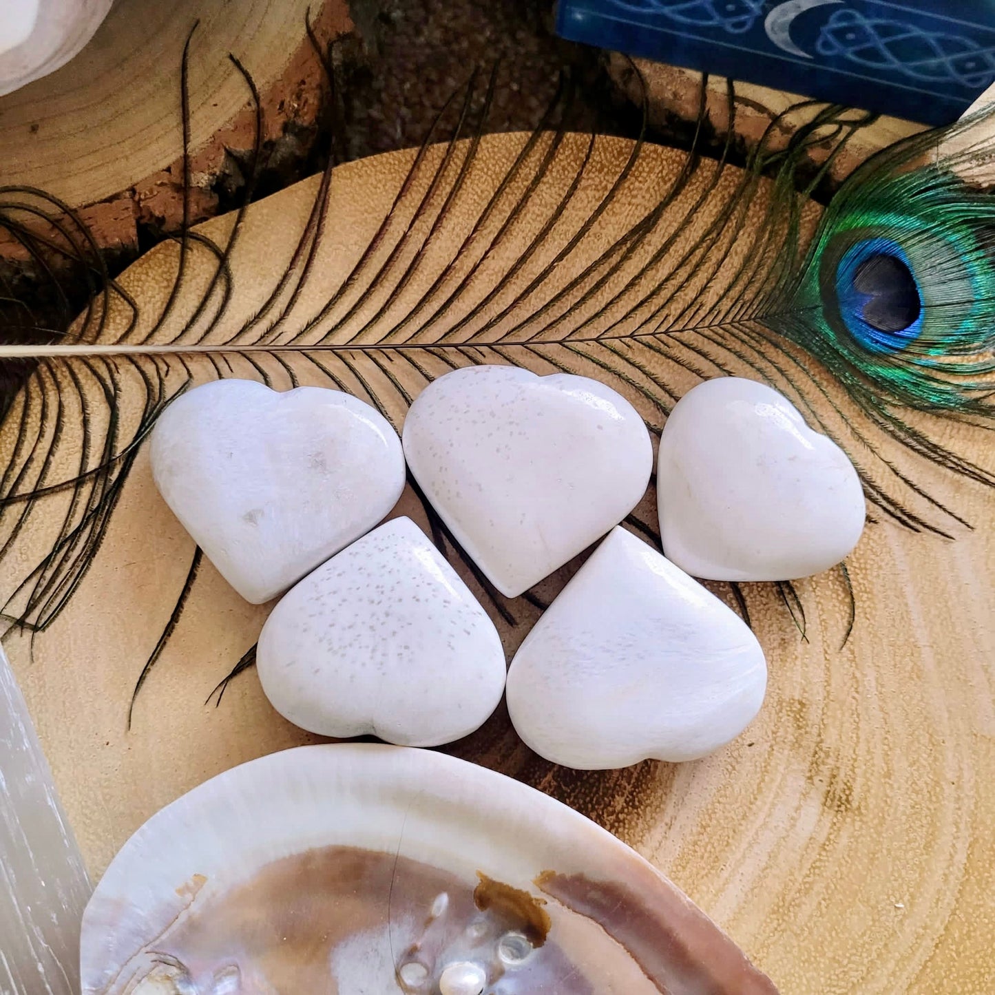 Scolecite Hearts 6cm