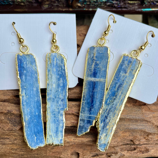 Kyanite Raw Slice Earrings 🦋✨💫👼