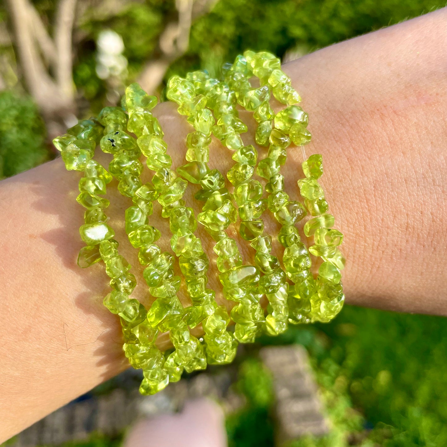 Peridot Chip Bracelets 💚💚💚