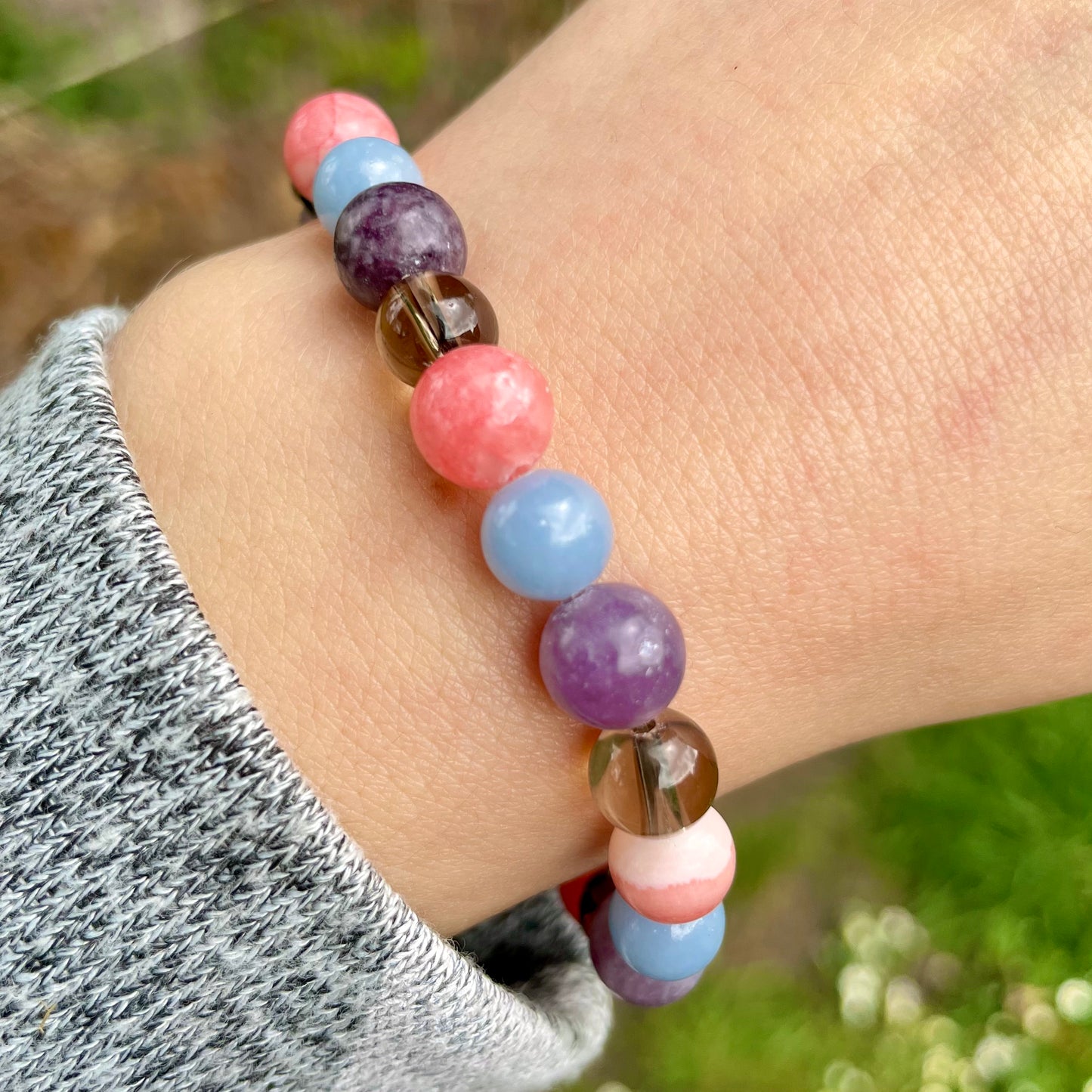 Grief and Loss Support Beaded Bracelet 🖤👼💗