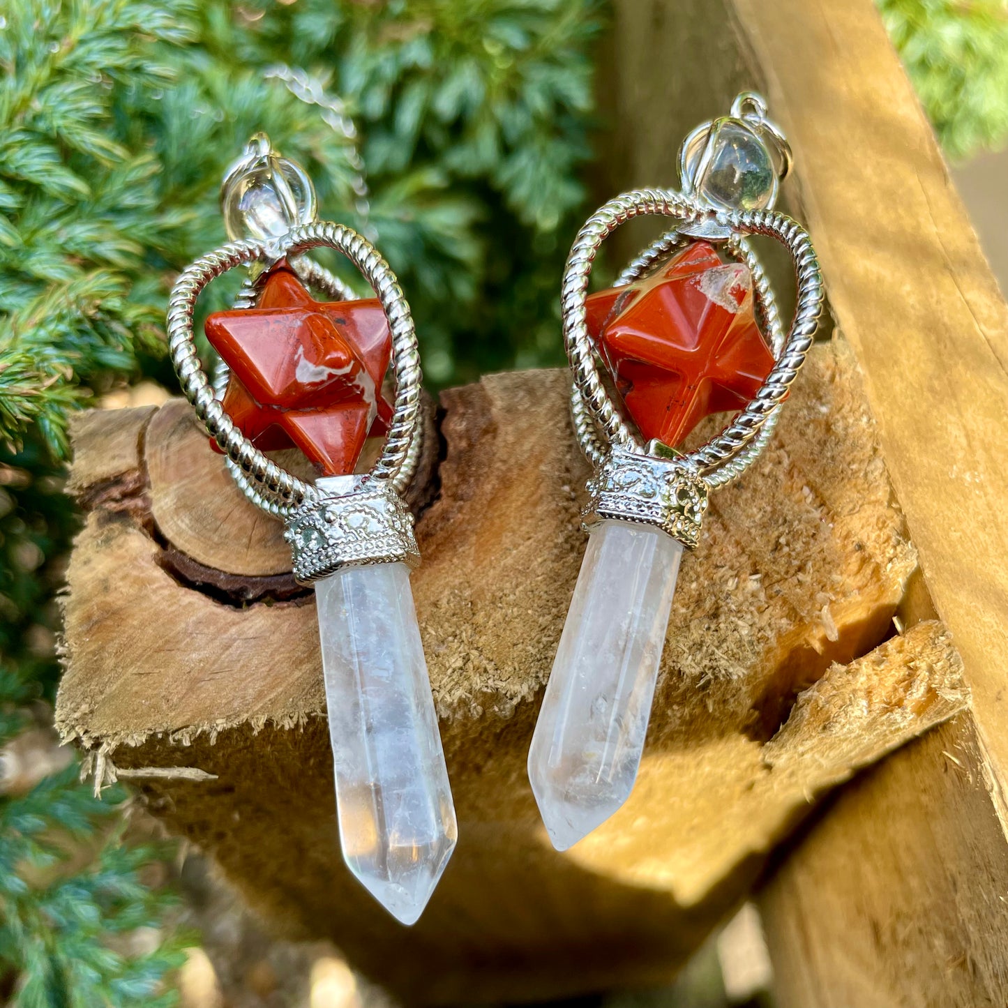 Red Jasper Merkaba Star Pendulum ❤️💎💫