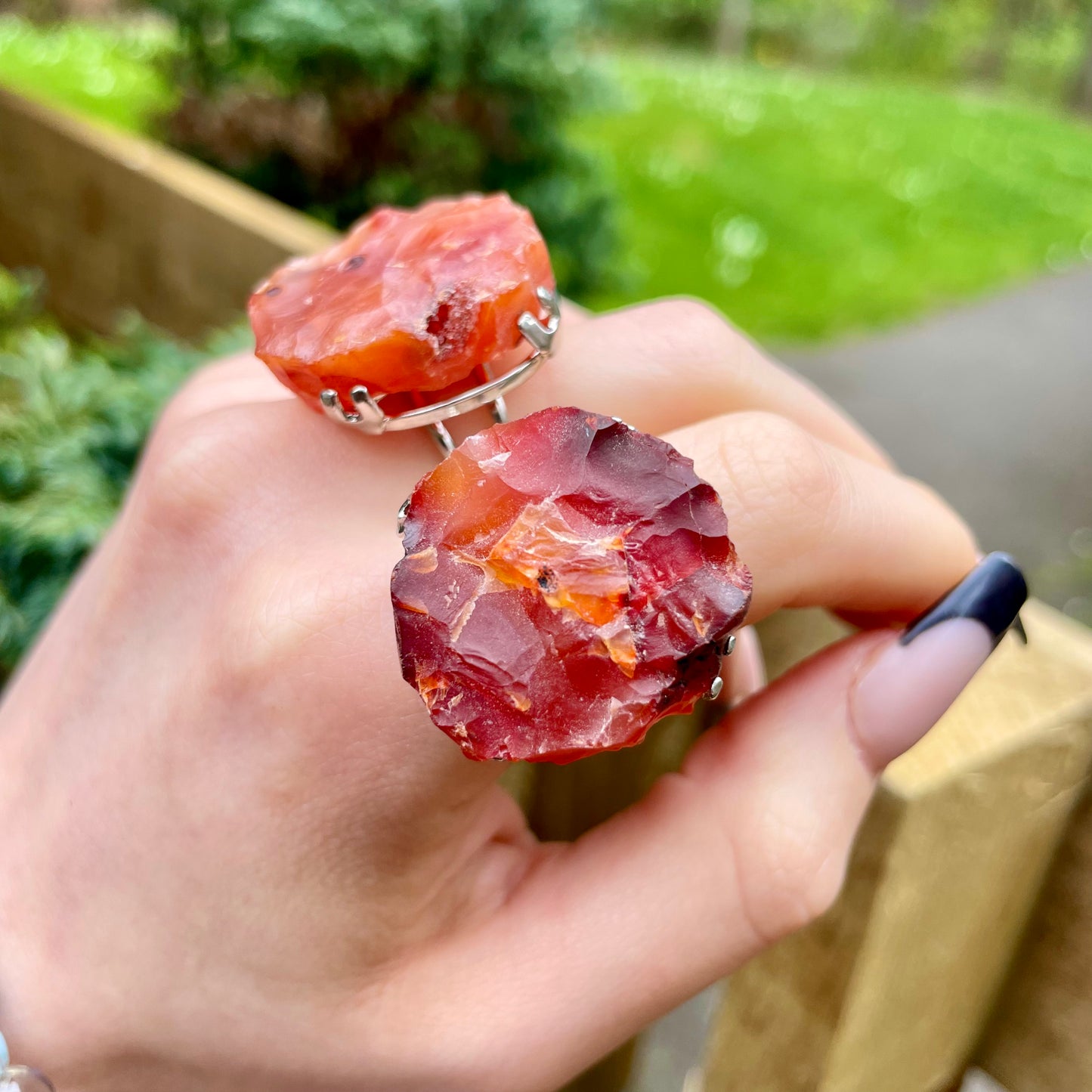 Carnelian Raw Statement Ring ❤️❤️‍🔥❤️