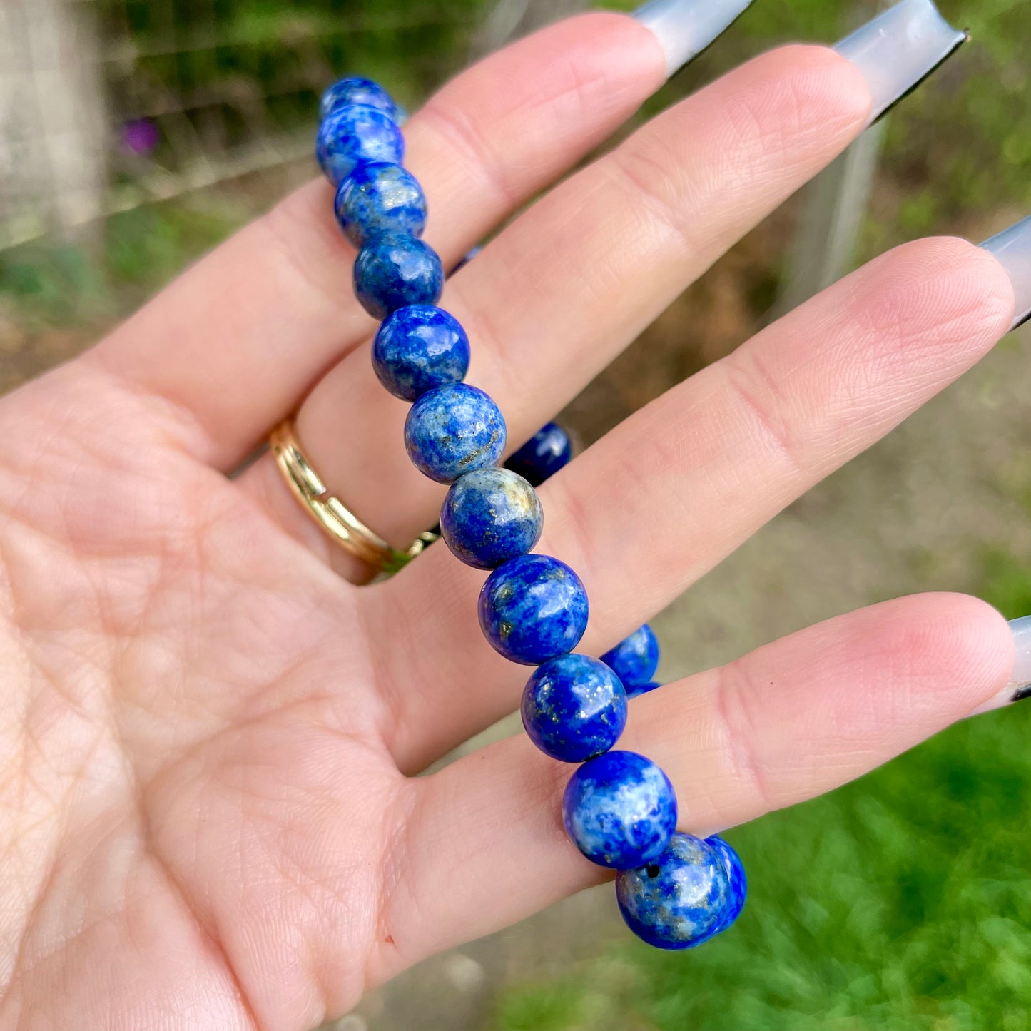 Lapis Lazuli Beaded Bracelet 💙🧿🪬
