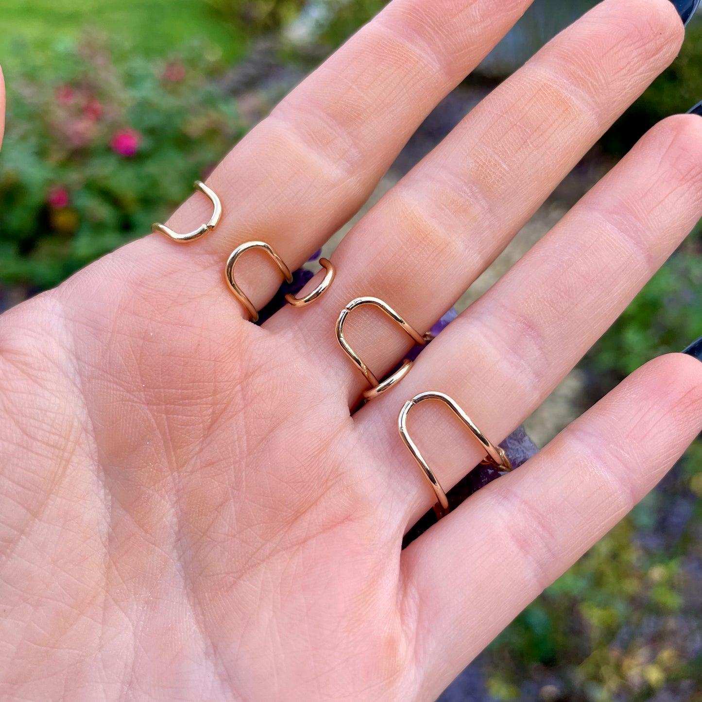 Amethyst Wire Wrapped Arrowhead Rings 🔮🌙✨