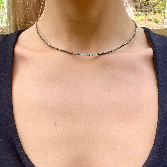 Sparkly Pyrite Choker Necklace