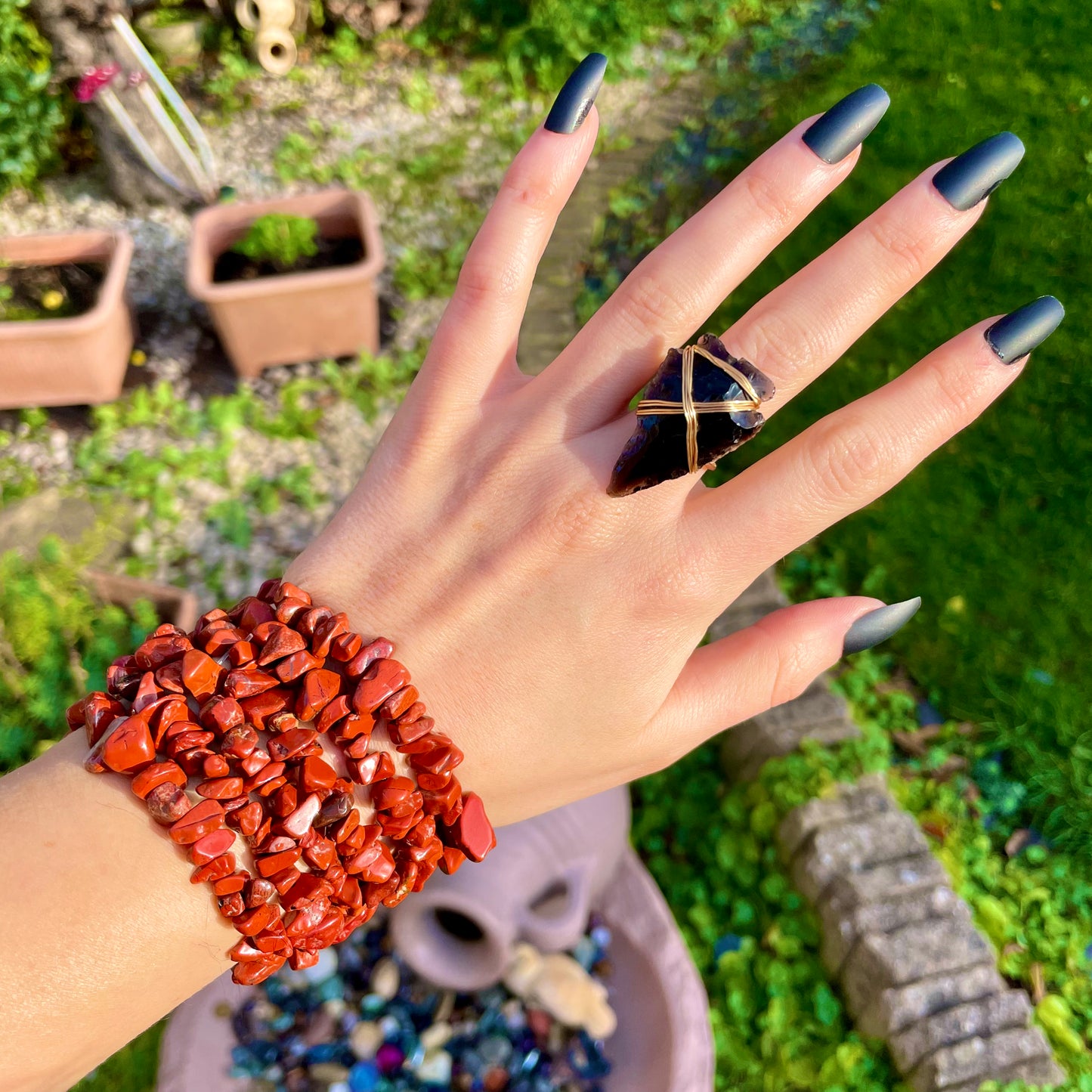 Red Jasper Chip Bracelets ❤️❤️❤️
