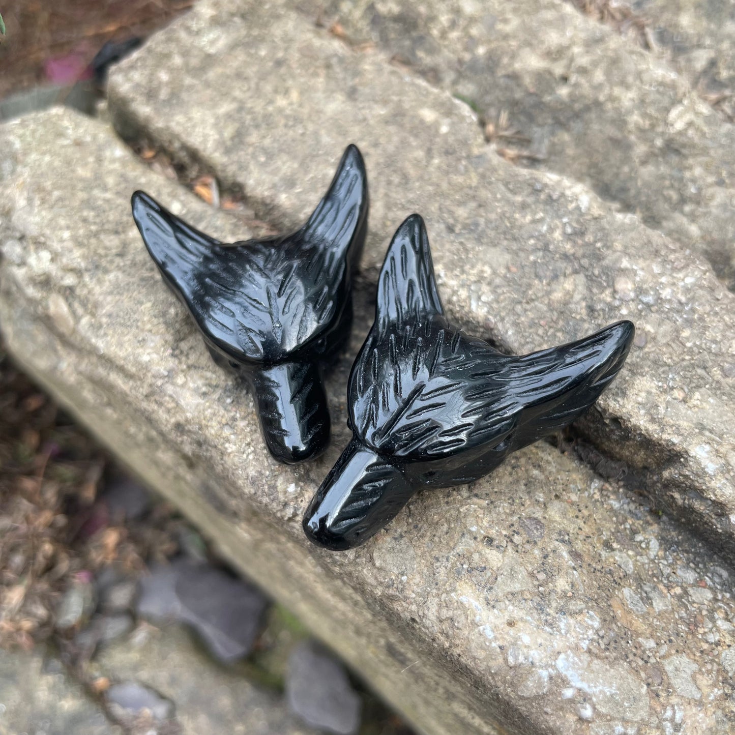 Black Obsidian Wolf Choker Necklace