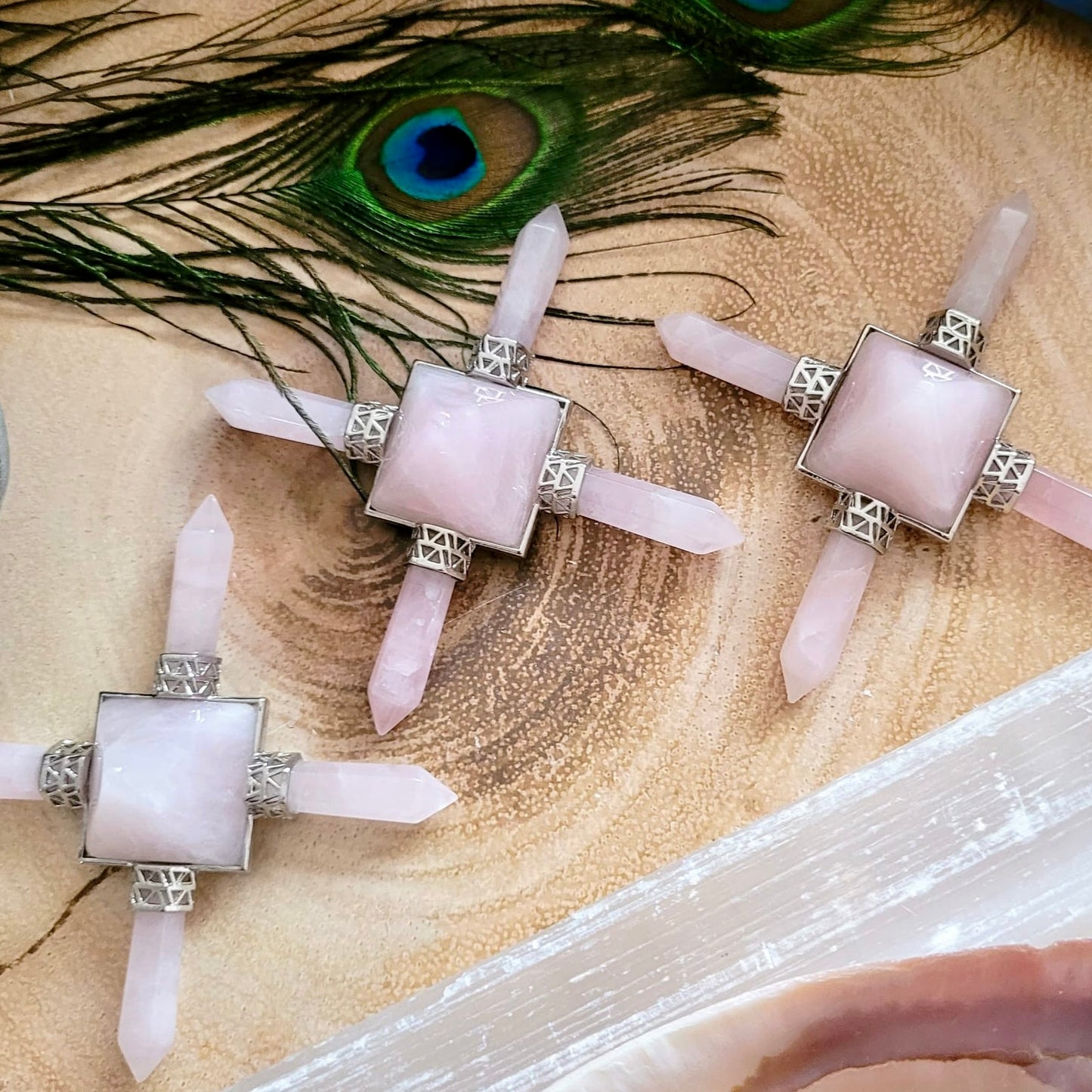 Rose Quartz Pyramid Energy Generators