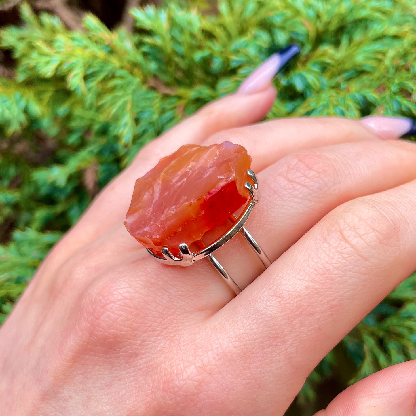 Carnelian Raw Statement Ring ❤️❤️‍🔥❤️