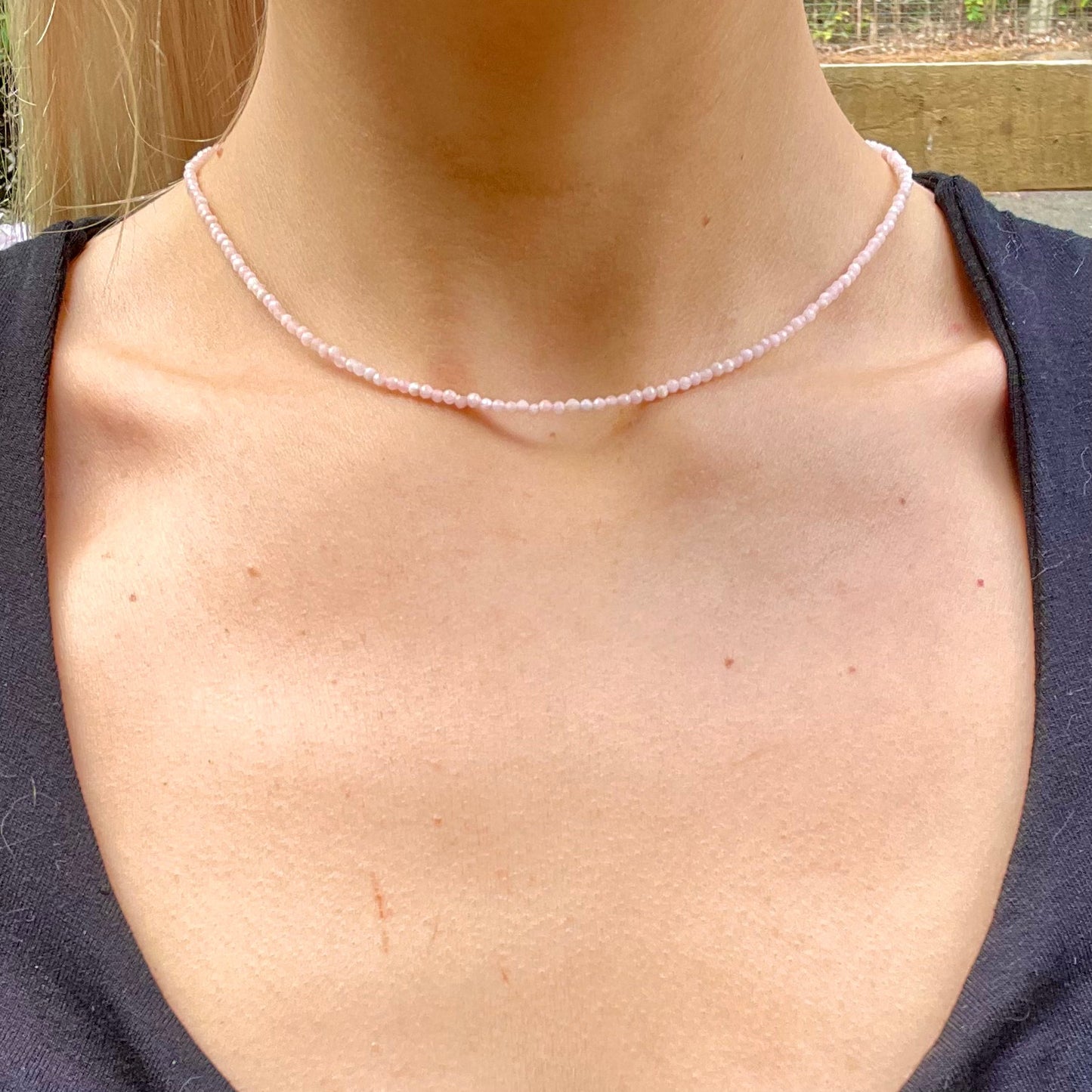 Pink Opal Choker Necklace