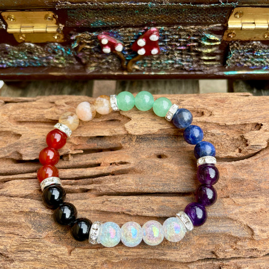 Chakra Balancing Beaded Bracelet 🌈 👁🧘‍♂️