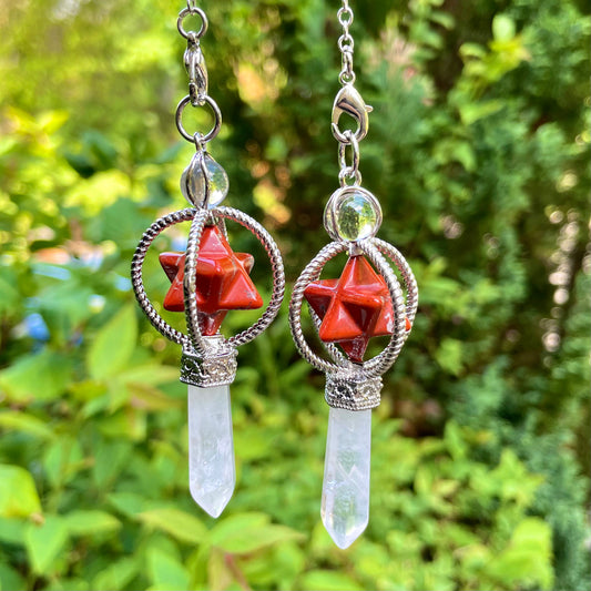 Red Jasper Merkaba Star Pendulum ❤️💎💫