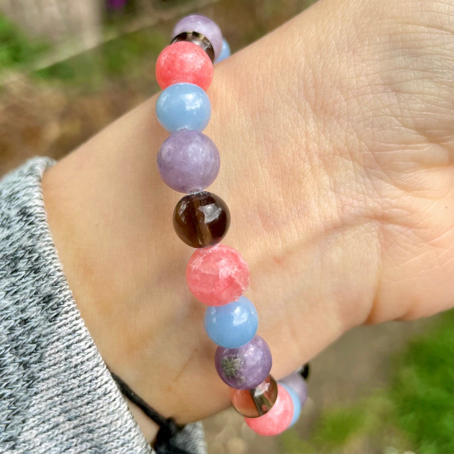 Grief and Loss Support Beaded Bracelet 🖤👼💗