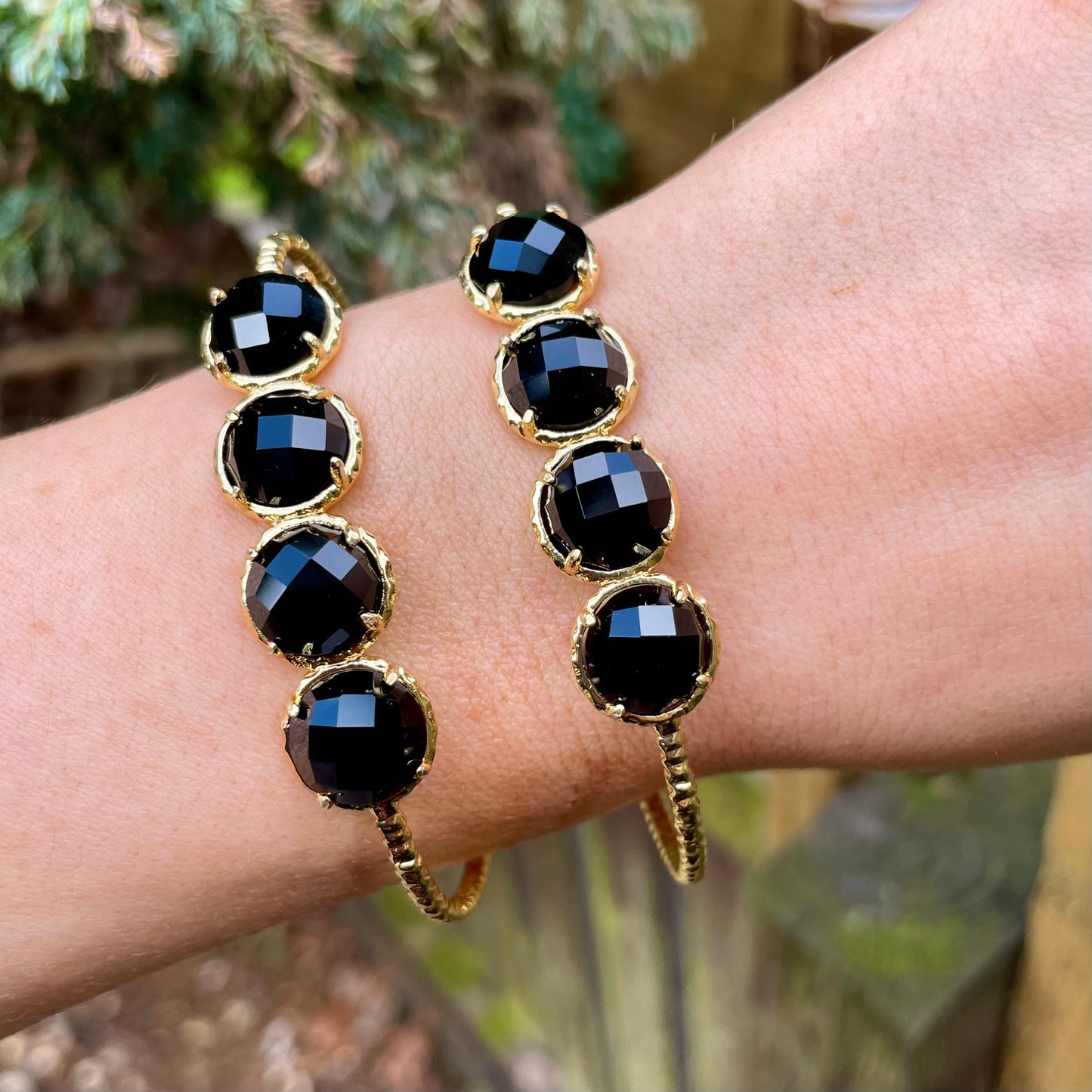 Black Obsidian Cuff Bracelet 🖤🌙✨