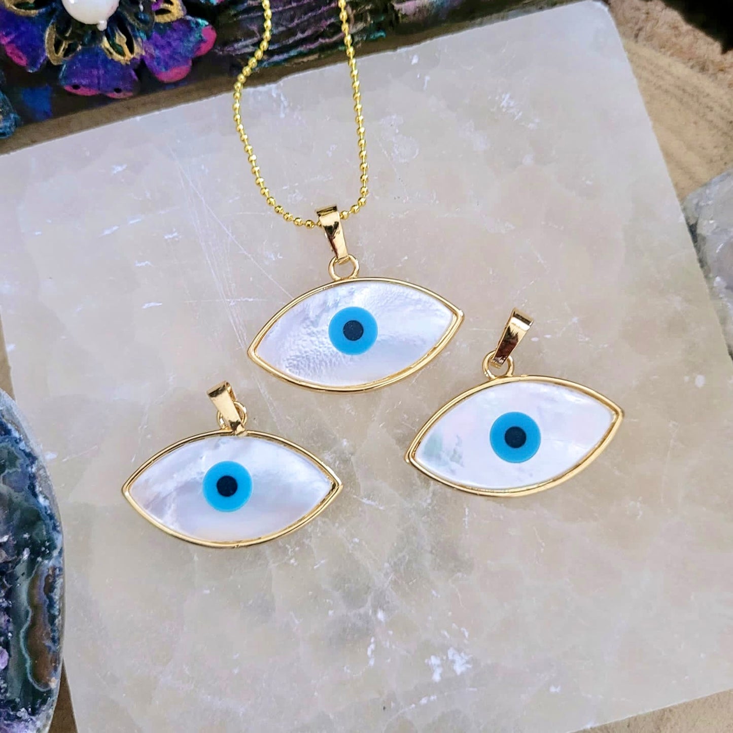Pearl Evil Eye Pendant 🧿
