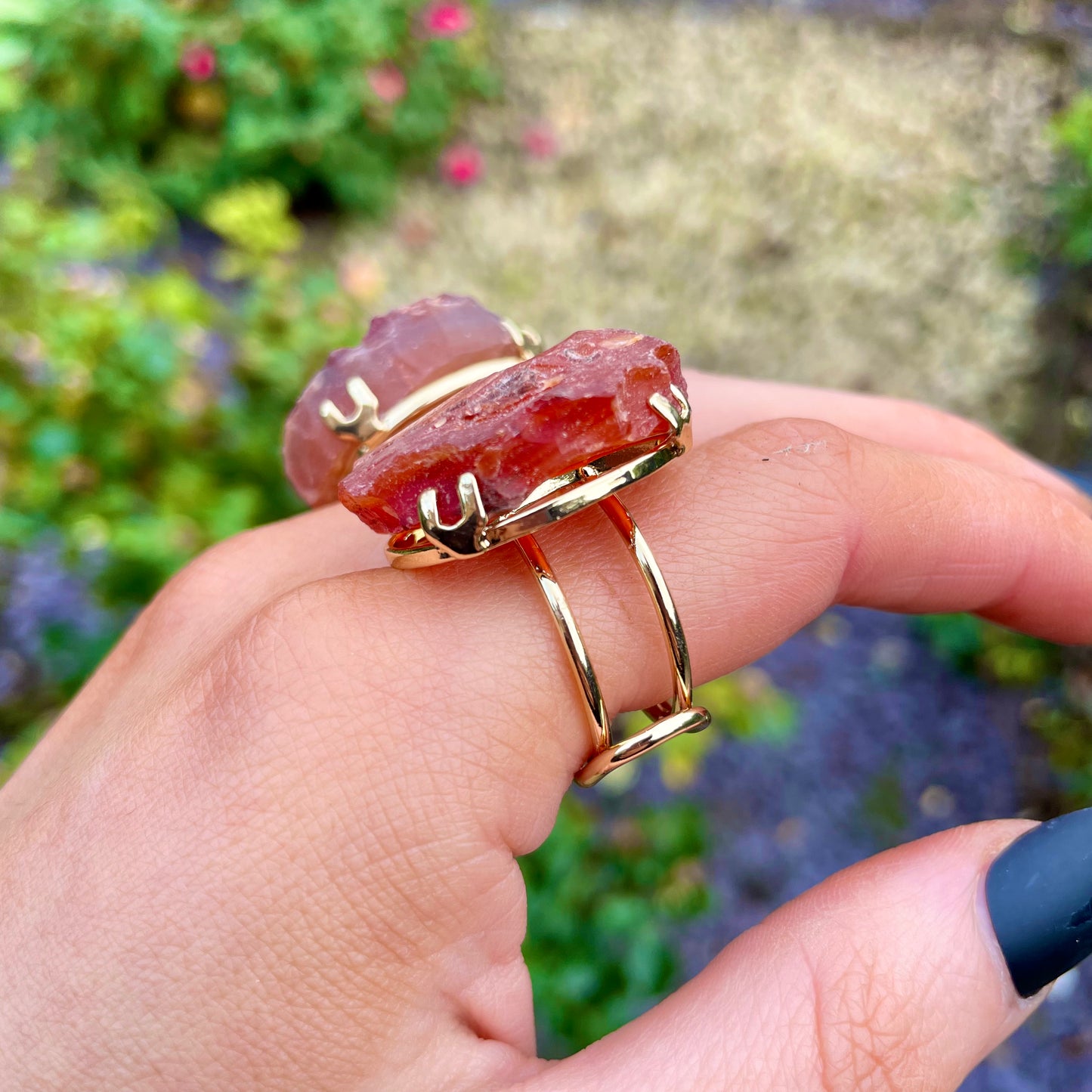Carnelian Raw Statement Ring ❤️❤️‍🔥❤️