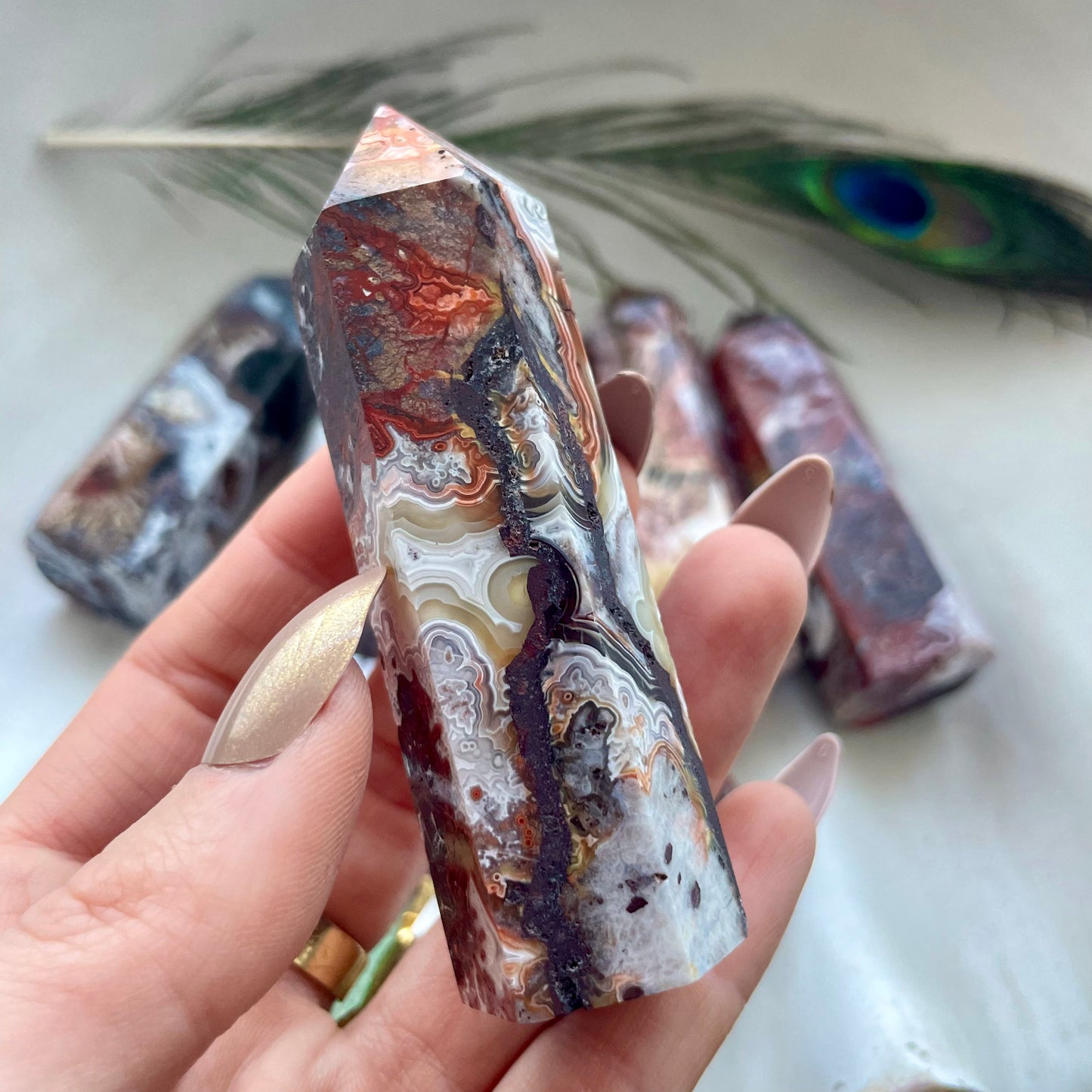 Mexican Crazy Lace Agate Towers ❤️
