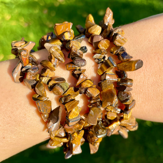 Tigers Eye Chip Bracelets 🤎🧡💛