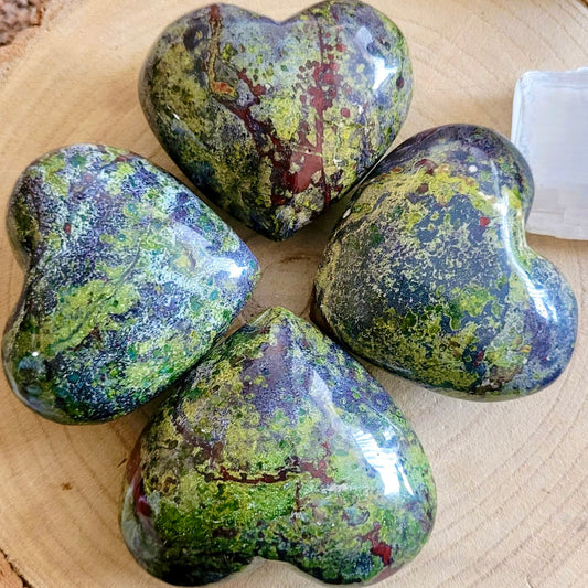 Dragons Blood Jasper Juicy Hearts 6-7cm