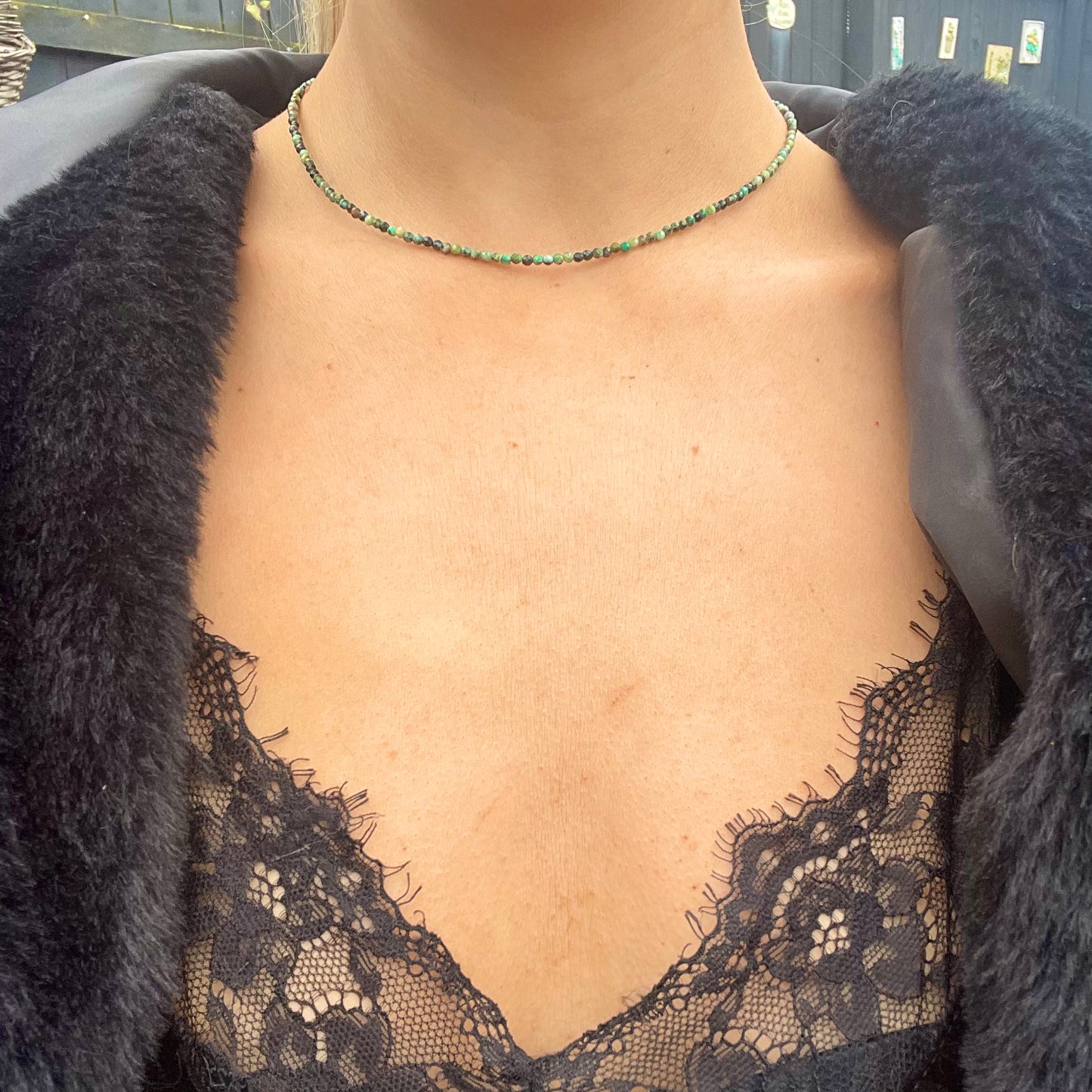 African Turqoise Choker Necklace