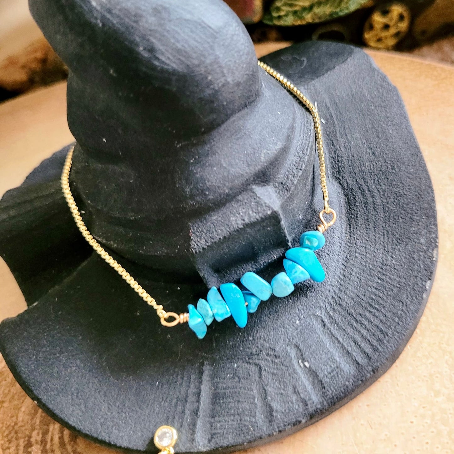 Turquoise Howlite Adjustable Minimalist Bracelet
