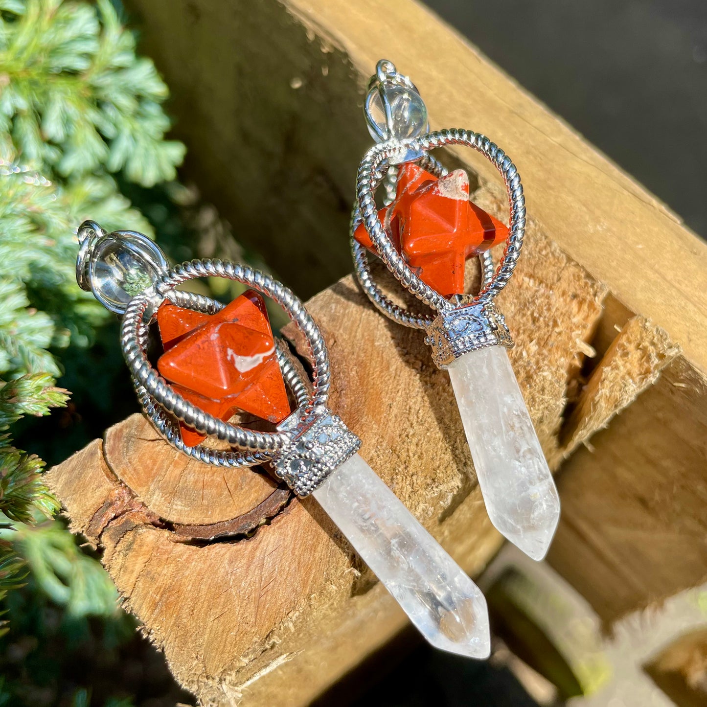 Red Jasper Merkaba Star Pendulum ❤️💎💫