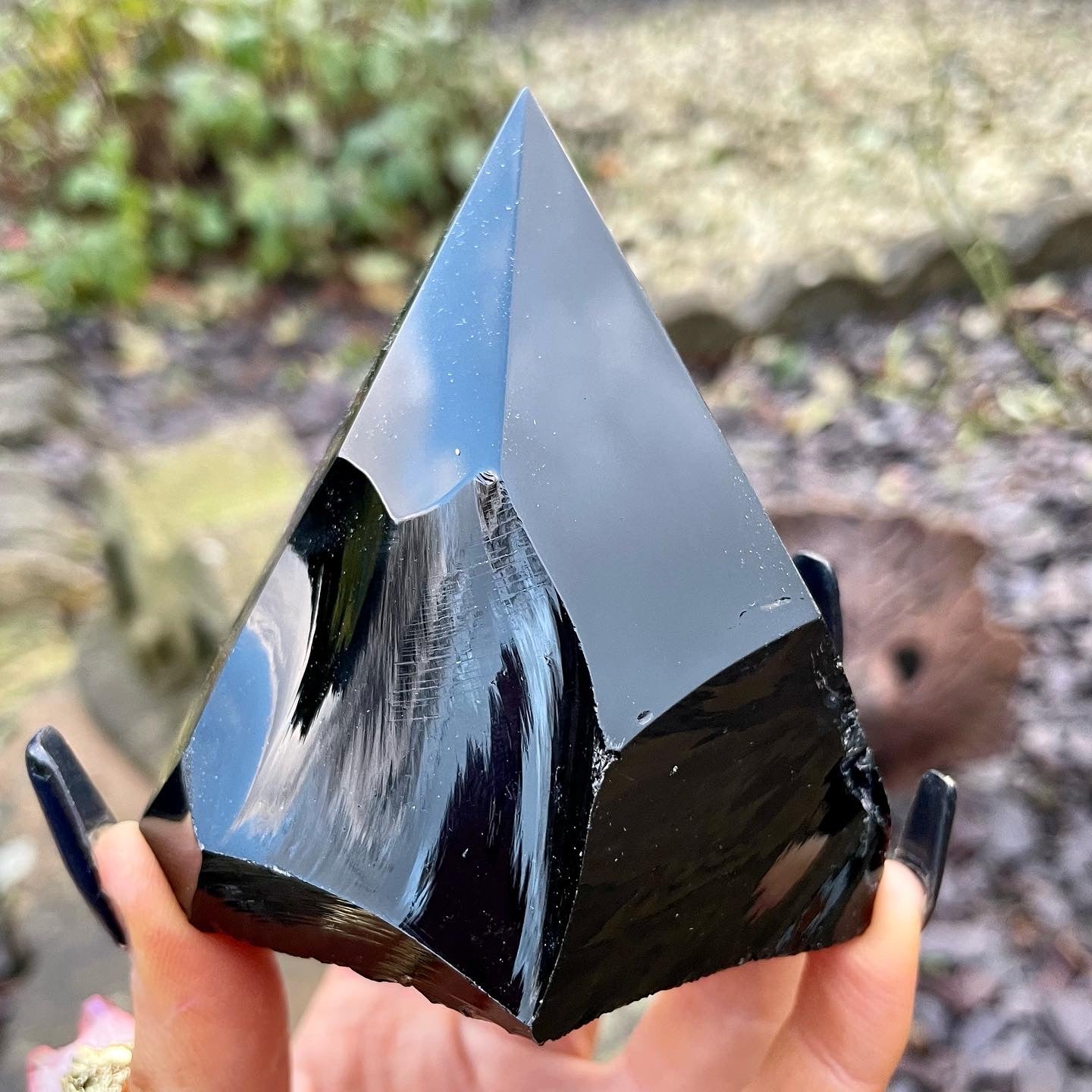 Black Obsidian Half Polished Points 300-350g 🌋🖤