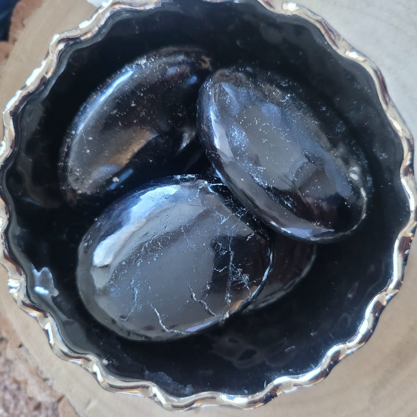 Black Tourmaline Palm Stones 5-6cm
