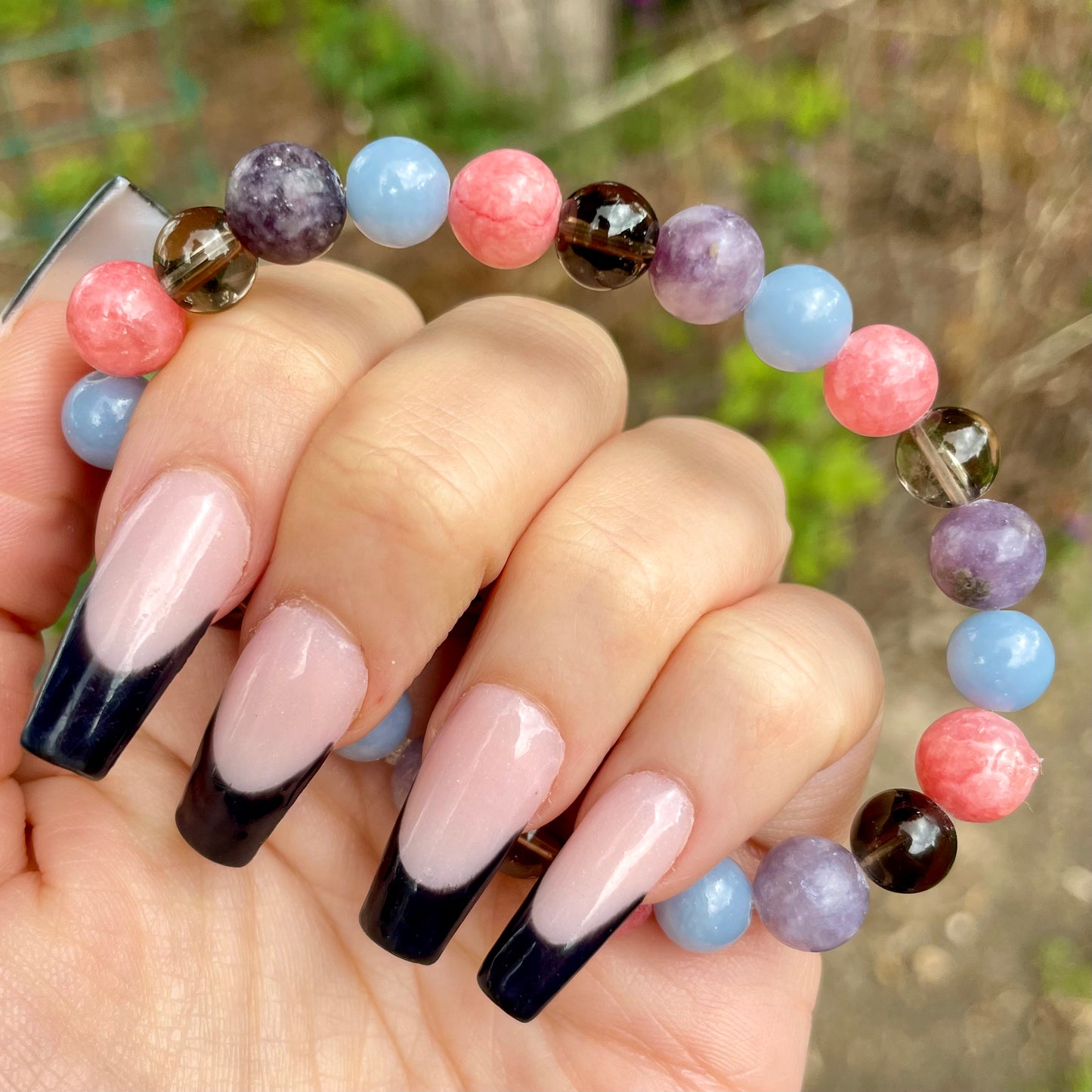 Grief and Loss Support Beaded Bracelet 🖤👼💗