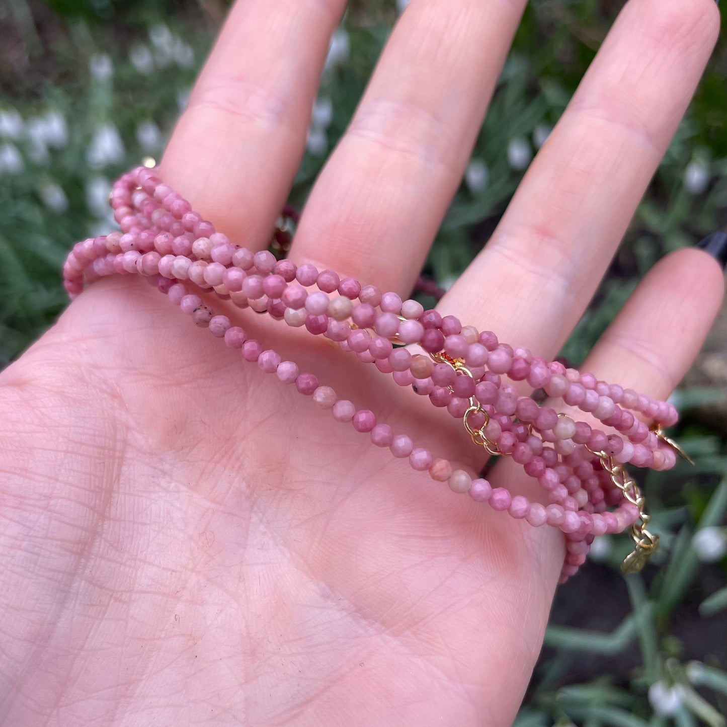 Rhodochrosite Choker Necklace