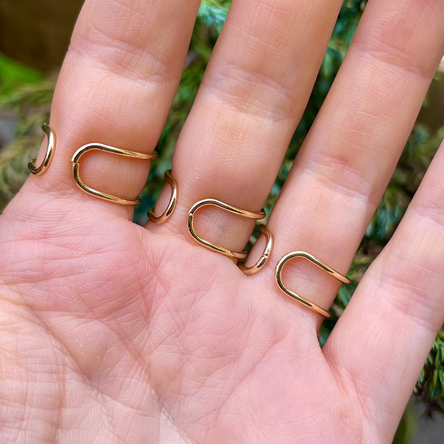 Apple Aura Quartz Wire Wrapped Rings 🍏💍✨