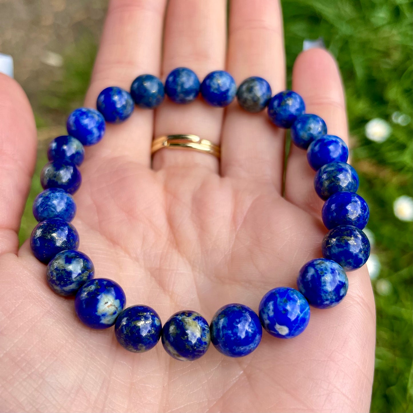 Lapis Lazuli Beaded Bracelet 💙🧿🪬